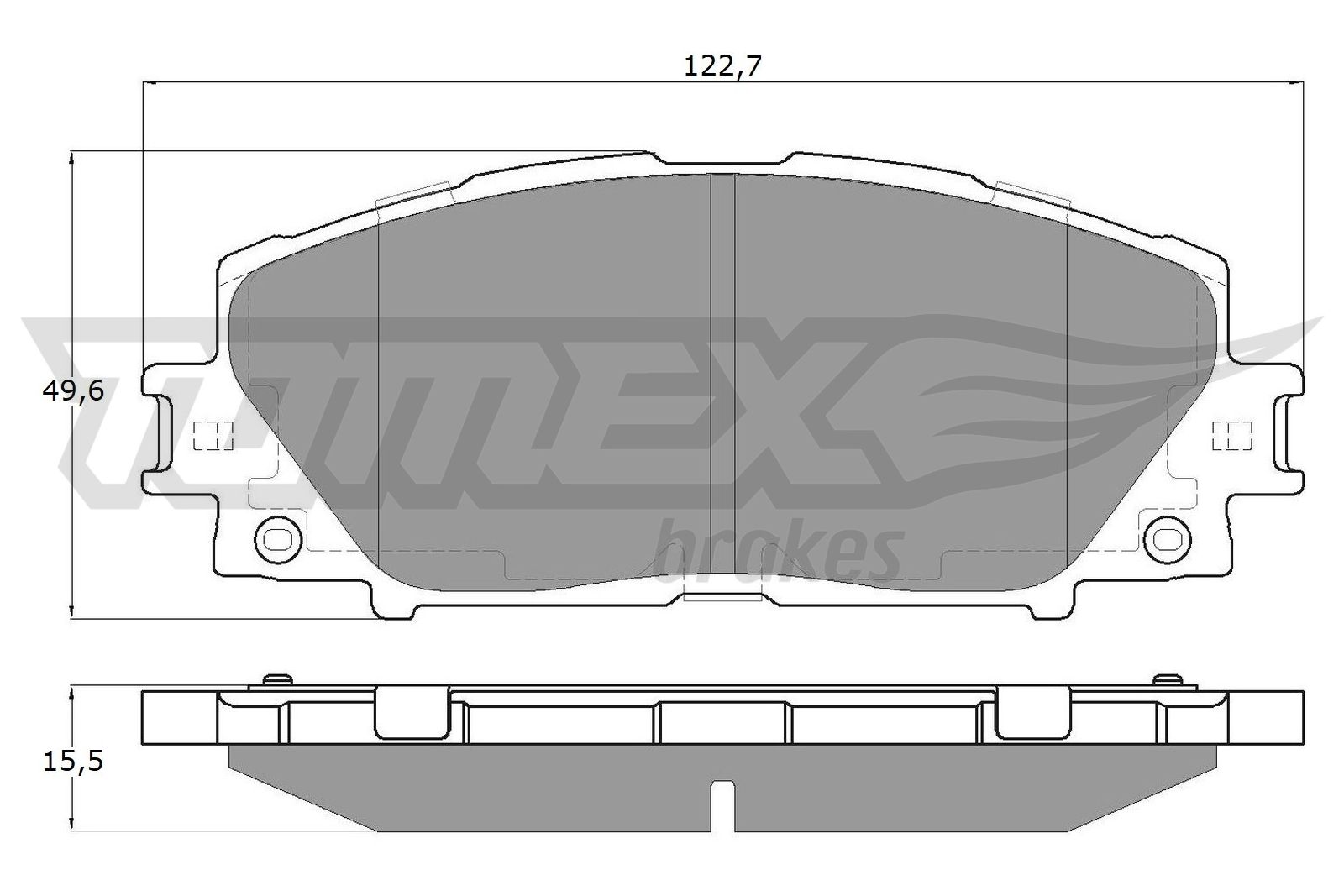 Sada brzdových platničiek kotúčovej brzdy TOMEX Brakes